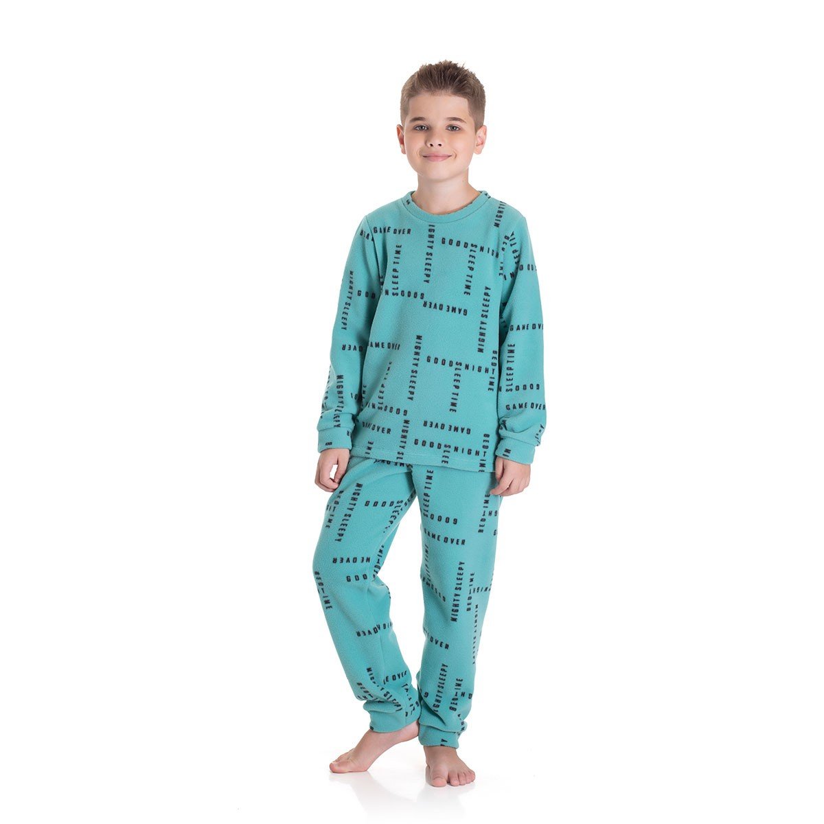 Pijama Inverno Microsoft Meninos Verde-TMX